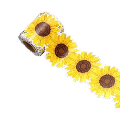 10 m Sonnenblumen, Pinnwand, selbstklebende Bordüre, Bordüre, Aufkleber, Tafel, Dekorationen von ZEPFJHE
