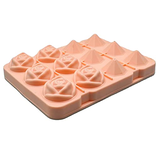 12 Zellen 3D Silikon Rose Form Eiswürfel Form Flexible Rose Tabletts Rose Formen Maker Wiederverwendbar 12 Zellen 3D Silikon Rose Form Eiswürfel Form Flexible Rose Tabletts Rose Formen Maker Wiederverwendbar von ZEPFJHE