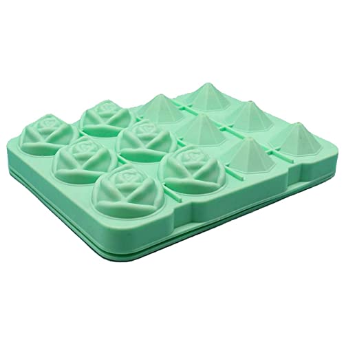 12 Zellen 3D Silikon Rose Form Eiswürfel Form Flexible Rose Tabletts Rose Formen Maker Wiederverwendbar 12 Zellen 3D Silikon Rose Form Eiswürfel Form Flexible Rose Tabletts Rose Formen Maker Wiederverwendbar von ZEPFJHE