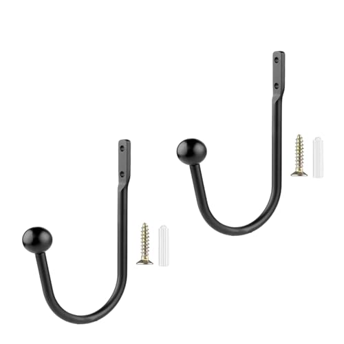 2/4pcs Schwarzer Vorhang Wandhaken Mehrzweckstift von ZEPFJHE