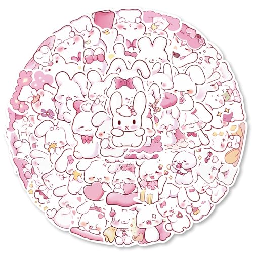 50Counts Kaninchen Aufkleber Ästhetischer Aufkleber Kinderkleber Für Scrapbook Notebook Wasserflasche Telefon Hülle Skateboard Gitarrenkleber Aufkleber von ZEPFJHE