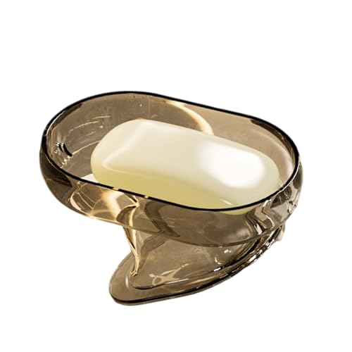 Geräumige Seifenbox für Badezimmer mit Abflusslöchern, hygienisch, kompakte Größe, automatische Ablassung, Ablageschale für Waschbecken, Badezimmer-Zubehörhalter von ZEPFJHE