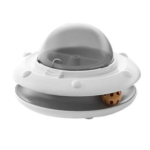 Intelligente bewegungsaktivierte Katzenfutterspender, Spielzeug, Leckerli-Spender mit regulierbarer Geschwindigkeit, für Haustiere, regulierbare Geschwindigkeit, Katzenspiel-Futterspender von ZEPFJHE