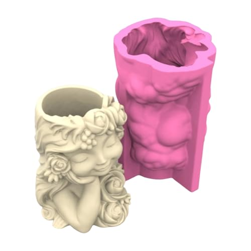 Mehrzweck-Silikon-Pflanzgefäß-Form zum Basteln, einzigartige Sukkulentententöpfe, Kunstharz, Kunst und Heimdekoration, Beauty-Blumentopf-Silikonform von ZEPFJHE