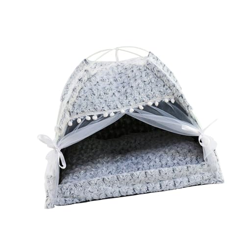 Pet Tipi Zelt Abnehmbares Plüschzelt Hund Kätzchen Bett Bequem Privat Platz Für Kleintiere Kleine Mittlere Hunde Katzen von ZEPFJHE