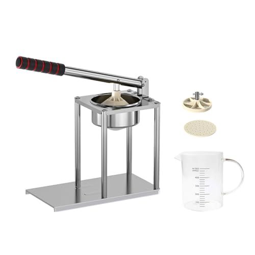 Professionelle Tischplatte Zitruspresse Edelstahl Manuelle Entsafter Flachsieb Breite Öffnungen Effiziente Obstpresse Edelstahl Flachsieb Entsafter von ZEPFJHE