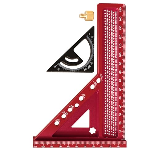 Professionelles Dreieckslineal mit eloxierten Oberflächen verbessert die Haltbarkeit, Multi-Winkel-Messung für technisches Zeichenkombinationsdreieck von ZEPFJHE