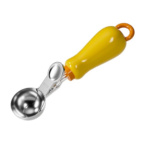 Reboundable Eisportionierer, Mehrzweck-Edelstahl-Schaufel, antihaftbeschichtet, Wassermelone, Obstball, Dessertlöffel, kommerzielle Qualität, Eisportionierer von ZEPFJHE