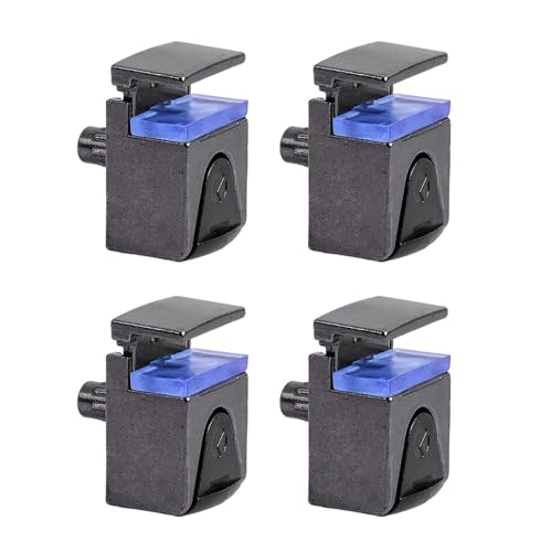 Set Von 4 Einstellbaren Glasklammern Zineslegiermaterialien Für 10 12 Mm Tafel Mit Sicheren Verriegelungsschrauben Regalstütze von ZEPFJHE