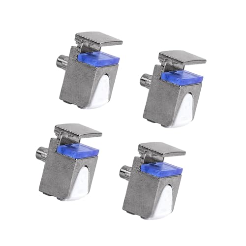 Set Von 4 Einstellbaren Glasklammern Zineslegiermaterialien Für 10 12 Mm Tafel Mit Sicheren Verriegelungsschrauben Regalstütze von ZEPFJHE