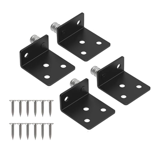 Set Von 4 Tragbaren Robusten Edelstahl/Eisen Rotierenden Eck Eckscheiben Hörern Für Regale Und Display Racks Edelstahl Eckklammern von ZEPFJHE