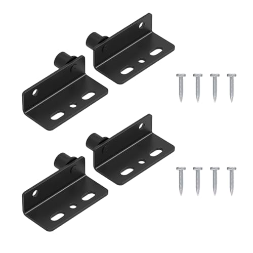 Set Von 4 Tragbaren Robusten Edelstahl/Eisen Rotierenden Eck Eckscheiben Hörern Für Regale Und Display Racks Edelstahl Eckklammern von ZEPFJHE