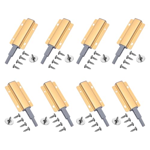 Türriegel für Schränke und Schränke zum Öffnen, mit leistungsstarker Doppelfeder, Wohnaccessoire, moderne Möbelbeschläge, 8 Stück von ZEPFJHE