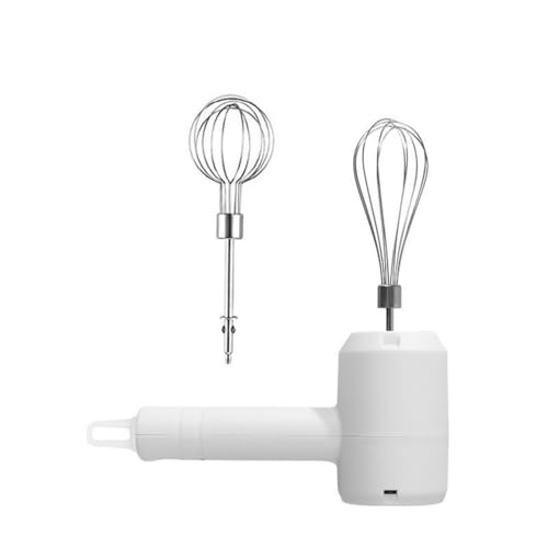 Wiederaufladbarer Handmixer, 3 einstellbare Geschwindigkeiten, rostfreier Stahl, Küchenhelfer zum Schlagen von Sahne, Hand-Kuchenmixer von ZEPFJHE