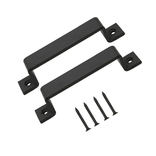 ZEPFJHE 2/4 Stück Eisengriffe für Schränke, Schubladen, Möbel, langer Griff, Schiebetür für Scheunentor, Kleiderschrank, Garage, Schiebegriffe von ZEPFJHE