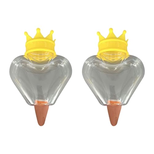 ZEPFJHE 2pcs Pflanzenwässerungskugeln Herzform Wässerungsbirnengeräte Pflanzenlampen Zimmerpflanzen Globes Dripter Innen/Outdoor Automatische Lösung von ZEPFJHE