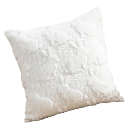 ZEPFJHE 45x45cm Easters Kissenbezüge Bunnys Blumenabdeckungen Für Outdoor Reisebereich Camping Versorgung Hasenblumen Abdeckung von ZEPFJHE