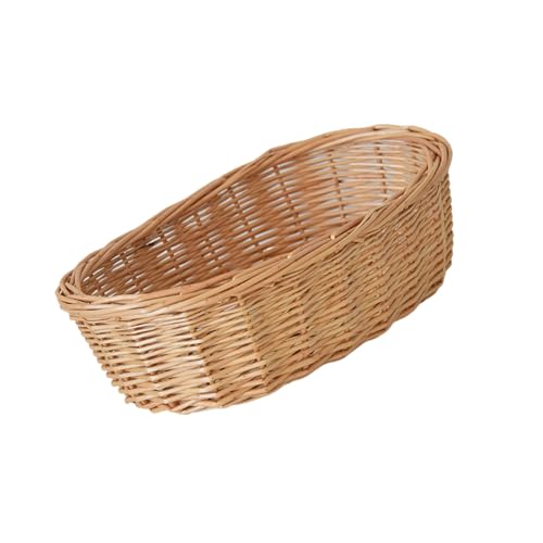ZEPFJHE Artistics handgefertigtes Rattan-Serviertablett, geräumig und stabil, geeignet für die Präsentation von Obst in jedem Raum des Hauses, Ornament, großes Fassungsvermögen, Obsthalter von ZEPFJHE