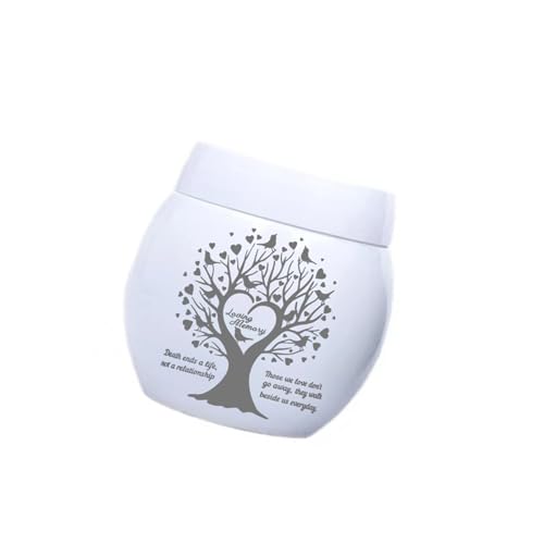 ZEPFJHE Auslaufsichere Gedenkurne für geliebte Haustiere mit sicherem Deckel und elegantem Muster für Verlust geschätzte Erinnerungsbox von ZEPFJHE