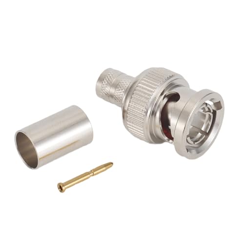 ZEPFJHE BNC RG58 RG59 RG60 Metalladapter Männlicher Crimp Verbindung Für Computer Und CCTV Kamera Verwendung von ZEPFJHE