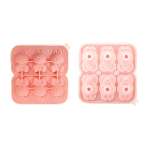 ZEPFJHE Eiswürfelform mit Hasenform, flexible Silikonform für Cocktails, Kaffee, langlebige Form für Whiskey, Cocktail, kleine Tabletts, Gefrierschränke von ZEPFJHE