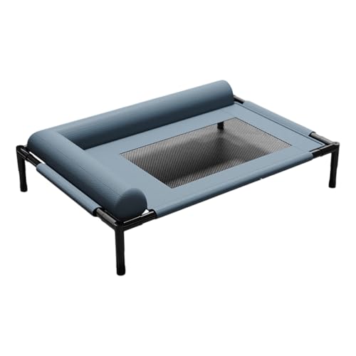 ZEPFJHE Erhöhtes Haustierbett mit Kissen, kauresistentes Design, atmungsaktives Netz, waschbare Bezüge, Hundebett-Hängematte, für drinnen und draußen, Hundebett mit abnehmbarem, waschbarem Bezug von ZEPFJHE