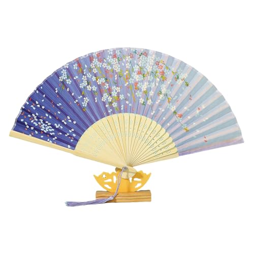 ZEPFJHE Faltbarer Ventilator im künstlerischen chinesischen Stil, mit Seidenmalerei und Quasten, elegantes Blumenmuster, Handdekoration, Blumen, Schmetterlingsmuster, Hand ZEPFJHE Faltbarer Ventilator im künstlerischen chinesischen Stil, mit Seidenmalerei und Quasten, elegantes Blumenmuster, Handdekoration, Blumen, Schmetterlingsmuster, Hand von ZEPFJHE