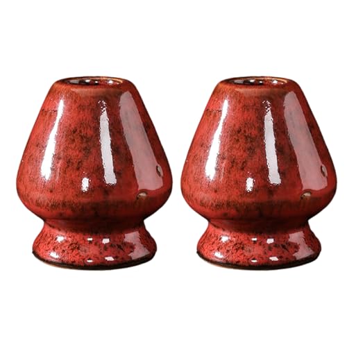 ZEPFJHE Handwerklicher Keramik-Teebesenständer für japanische Tee-Zeremonien, stabiler Chasen-Halter, Anfängerfreundlicher Keramik-Chasen-Ständer für Matcha von ZEPFJHE