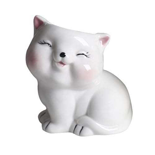 ZEPFJHE Keramik Fleischy Pflanzenbehälter Kätzchen Form Cartoon Keramikpflanze Kakten Blumen Pflanzer Home Desk Gartengarten Accessorie Desktop Pflanzer von ZEPFJHE