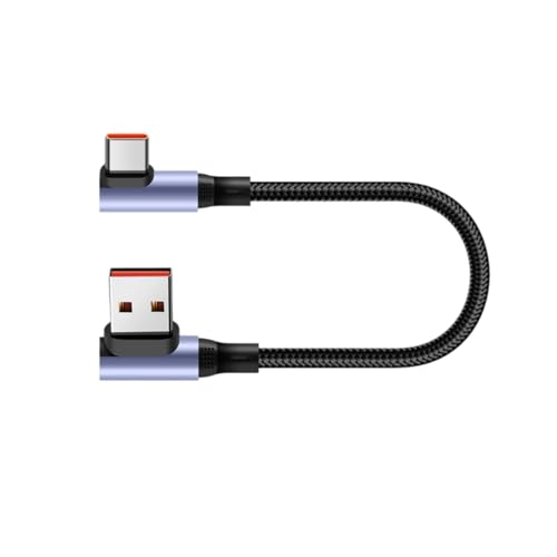 ZEPFJHE Kompaktes USB-auf-Typ-C-Schnellladekabel, kurzes geflochtenes Nylonkabel für Handys, Tablets, tragbares Laden, 15/30 cm ZEPFJHE Kompaktes USB-auf-Typ-C-Schnellladekabel, kurzes geflochtenes Nylonkabel für Handys, Tablets, tragbares Laden, 15/30 cm von ZEPFJHE