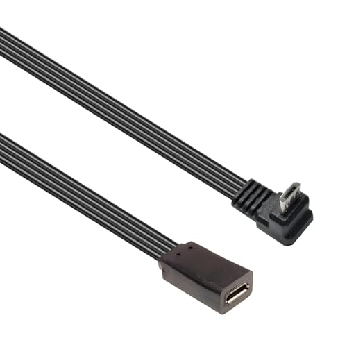 ZEPFJHE Micro-USB-Verlängerungskabel, 90 Grad abgewinkelt, flach, Silikon, Lade- und Datenkabel für Smartphones, Tablets, Kameras ZEPFJHE Micro-USB-Verlängerungskabel, 90 Grad abgewinkelt, flach, Silikon, Lade- und Datenkabel für Smartphones, Tablets, Kameras von ZEPFJHE