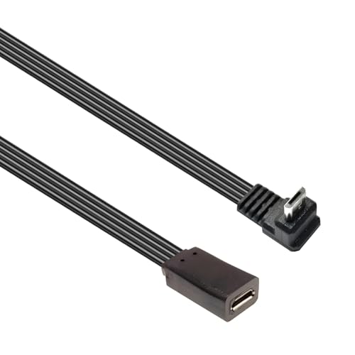 ZEPFJHE Micro-USB-Verlängerungskabel, 90 Grad abgewinkelt, flach, Silikon, Lade- und Datenkabel für Smartphones, Tablets, Kameras ZEPFJHE Micro-USB-Verlängerungskabel, 90 Grad abgewinkelt, flach, Silikon, Lade- und Datenkabel für Smartphones, Tablets, Kameras von ZEPFJHE