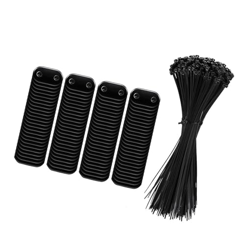 ZEPFJHE Outdoor PVC Sichtschutz Befestigungen Anti Wetter Befestigungsclips Geeignet für die Sicherung von Gartenzäunen Geländern Balkonen PVC Plättchen Drahtbinder von ZEPFJHE