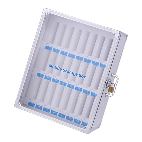 ZEPFJHE Secure Mobile Device Organizer Anti Crush Phone Locker Smartphone Storage Box For Office School And Home Use Anti Crush Phone Storage With von ZEPFJHE