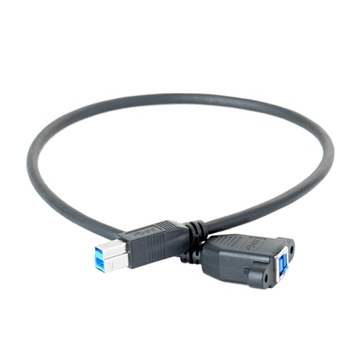 ZEPFJHE USB3.0 B Drucker-Verlängerungskabel mit Schraubbefestigung, schnelle Datenübertragung, 50 cm, kompatibel mit Sca-Druckern von ZEPFJHE