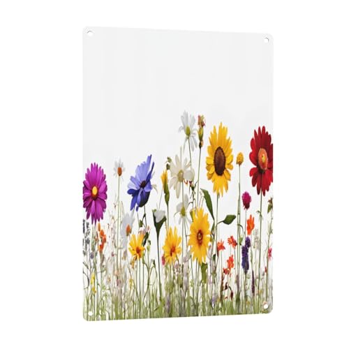 (Blumendruck) Aluminium-Kunst, rostfrei, für Hotels und Büros, für Sicherheits- und Informationsschilder, 20,3 x 30,5 cm von ZERAOKE