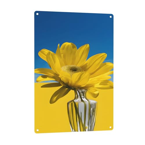 (Sonnenblume) Druck, 20,3 x 30,5 cm, Aluminium-Kunst, rostfrei, für Hotels und Büros, für Sicherheits- und Informationsschilder von ZERAOKE