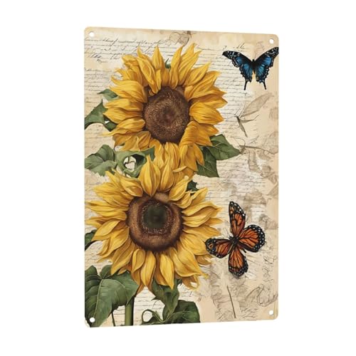 (Sonnenblume) Druck, 20,3 x 30,5 cm, Aluminium-Kunst, rostfrei, für Hotels und Büros, für Sicherheits- und Informationsschilder von ZERAOKE