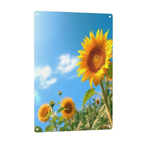 (Sonnenblumen) Druck, 20,3 x 30,5 cm, Aluminium-Kunst, rostfrei, für Hotels und Büros, für Sicherheits- und Informationsschilder von ZERAOKE