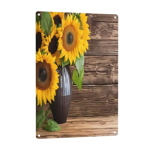 (Sonnenblumen) Druck, 20,3 x 30,5 cm, Aluminium-Kunst, rostfrei, für Hotels und Büros, für Sicherheits- und Informationsschilder von ZERAOKE