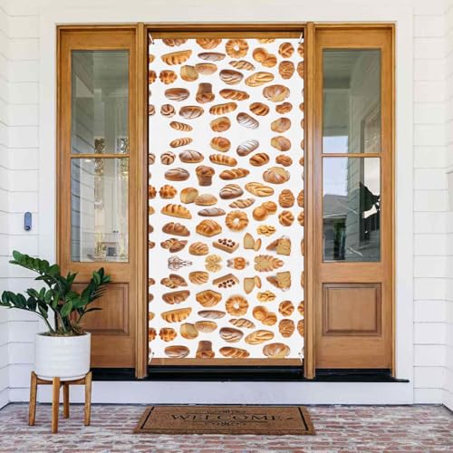 Bemaltes Brot - Festliches Türbanner mit Seil, wiederverwendbare Feiertagstürabdeckung für Halloween, Weihnachten, Polyester, Outdoor-Dekoration, Geschenk Bemaltes Brot - Festliches Türbanner mit Seil, wiederverwendbare Feiertagstürabdeckung für Halloween, Weihnachten, Polyester, Outdoor-Dekoration, Geschenk von ZERAOKE