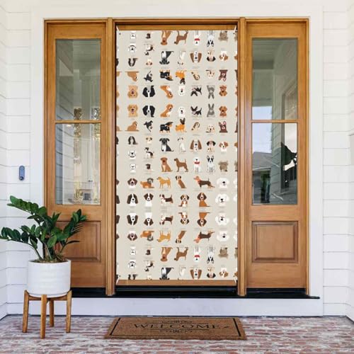 Hunde-Rasse-Türbanner mit Seil, wiederverwendbare Feiertagstürabdeckung für Halloween, Weihnachten, Polyester, Outdoor-Dekoration, Geschenk Hunde-Rasse-Türbanner mit Seil, wiederverwendbare Feiertagstürabdeckung für Halloween, Weihnachten, Polyester, Outdoor-Dekoration, Geschenk von ZERAOKE