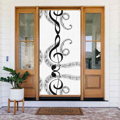 Musik-Festive-Türbanner mit Seil, wiederverwendbare Feiertagstürabdeckung für Halloween, Weihnachten, Polyester, Outdoor-Dekoration, Geschenk Musik-Festive-Türbanner mit Seil, wiederverwendbare Feiertagstürabdeckung für Halloween, Weihnachten, Polyester, Outdoor-Dekoration, Geschenk von ZERAOKE