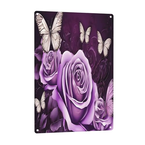 Schmetterlings-Druck, 20,3 x 30,5 cm, Aluminium-Kunst, rostfrei, für Hotels und Büros, für Sicherheits- und Informationsschilder Schmetterlings-Druck, 20,3 x 30,5 cm, Aluminium-Kunst, rostfrei, für Hotels und Büros, für Sicherheits- und Informationsschilder von ZERAOKE