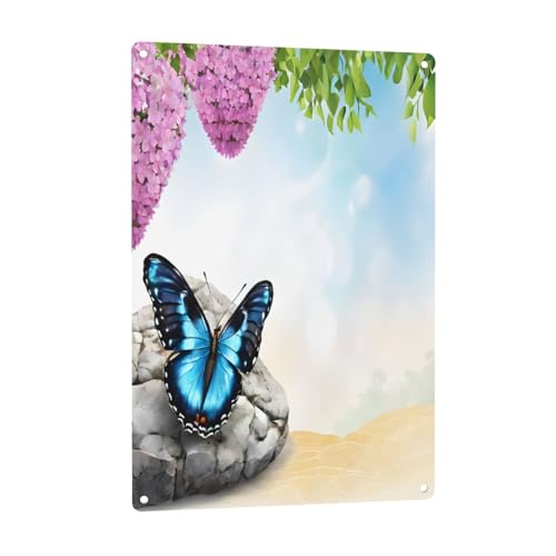 Schmetterlings-Druck, 20,3 x 30,5 cm, Aluminium-Kunst, rostfrei, für Hotels und Büros, für Sicherheits- und Informationsschilder Schmetterlings-Druck, 20,3 x 30,5 cm, Aluminium-Kunst, rostfrei, für Hotels und Büros, für Sicherheits- und Informationsschilder von ZERAOKE