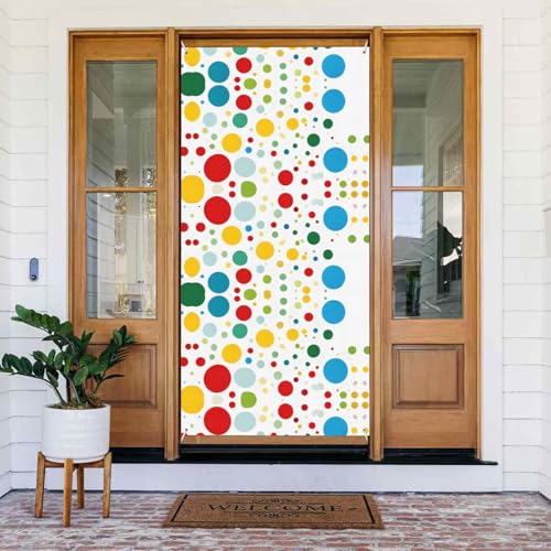 Twister Polka Dots - Festliches Türbanner mit Seil, wiederverwendbare Feiertagstürabdeckung für Halloween, Weihnachten, Polyester, Outdoor-Dekoration, Geschenk Twister Polka Dots - Festliches Türbanner mit Seil, wiederverwendbare Feiertagstürabdeckung für Halloween, Weihnachten, Polyester, Outdoor-Dekoration, Geschenk von ZERAOKE