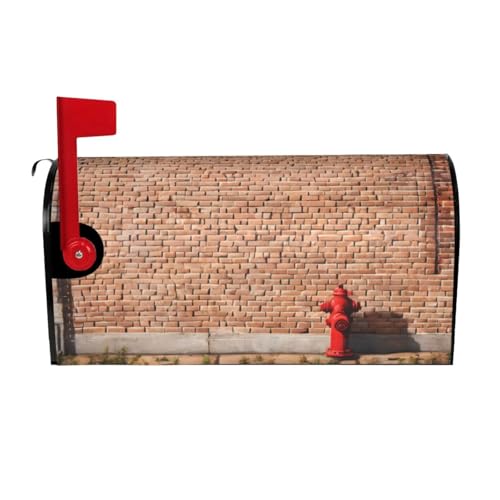 ZERAOKE (Industrieller Backsteinwand-Hintergrund), personalisierte Briefkastenabdeckungen, magnetisch, Standardgröße 45,7 x 53,3 cm, Briefkastenabdeckung, Briefkastenabdeckung für Garten, Hof von ZERAOKE