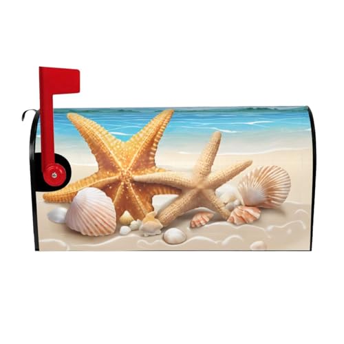ZERAOKE (Seashell Beach) Personalisierte Briefkastenabdeckungen magnetisch (große Größe 64,8 x 53,3 cm), Briefkastenabdeckung, Briefkastenabdeckung für Garten, Hof, Dekorationen für draußen von ZERAOKE