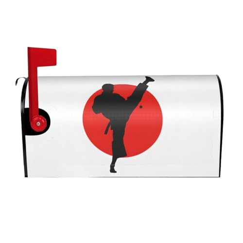 ZERAOKE (Taekwondo-Design) Personalisierte Briefkastenabdeckungen magnetisch (große Größe 64,8 x 53,3 cm), Briefkastenabdeckung, Briefkastenabdeckung für Garten, Hof, Dekoration für draußen von ZERAOKE