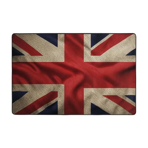 ZERAOKE Fußmatte mit britischer Flagge, langlebig, rutschfest, für Badezimmer, Hauseingang, Küche, maschinenwaschbar, Willkommens-Fußmatte, Bodenmatte, 60 x 91 cm von ZERAOKE